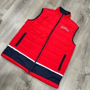 Nitto Los Angeles Angels MLB Puffer Vest Mens XL Red Navy White Full Zip Quilted